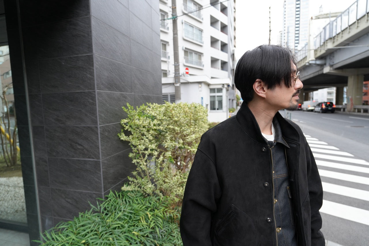 nrw jacket ・ナルウ　ジャケット(鹿表革､バフ掛け)（予約受付商品9月以降発売）