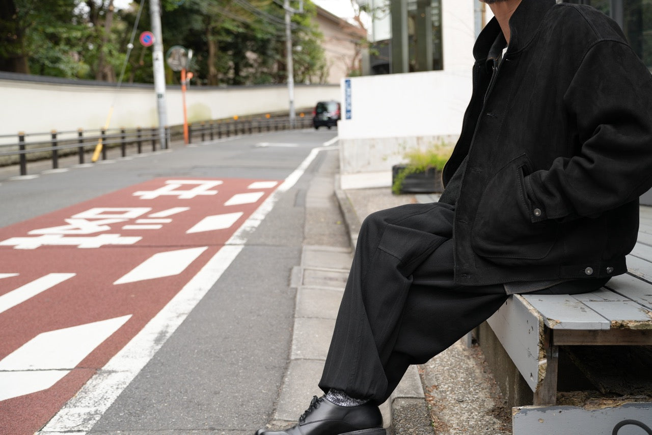 nrw jacket ・ナルウ　ジャケット(鹿表革､バフ掛け)（予約受付商品9月以降発売）
