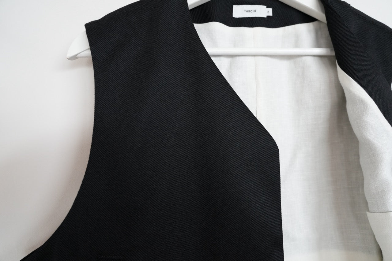 oshie vest・オシエ　ベスト(ウールデニム)（予約受付商品9月以降発売）