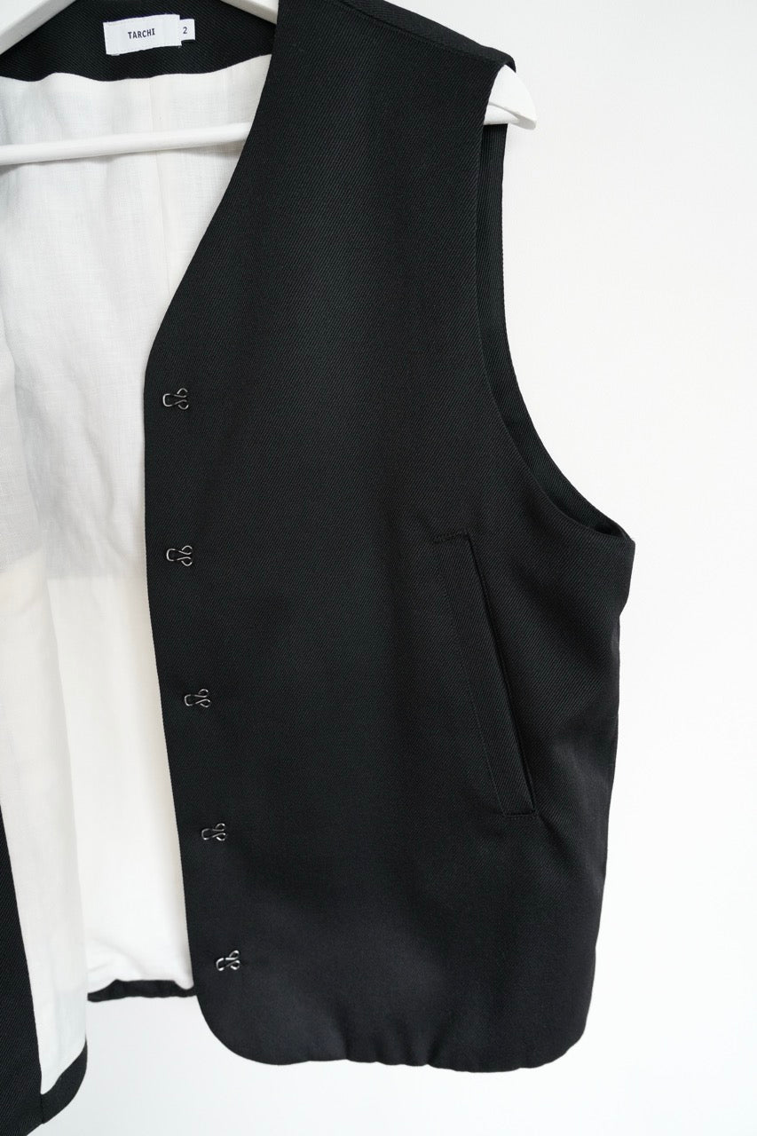 oshie vest・オシエ　ベスト(ウールデニム)（予約受付商品9月以降発売）